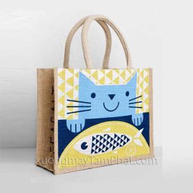 Túi Vải Đay in chuyển nhiệt full họa tiết