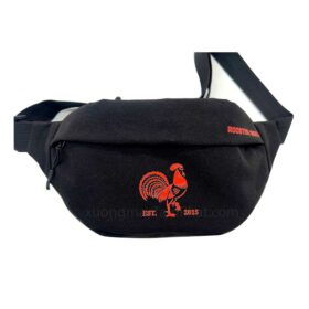 Túi bao tử Rooster Beers màu đen in logo